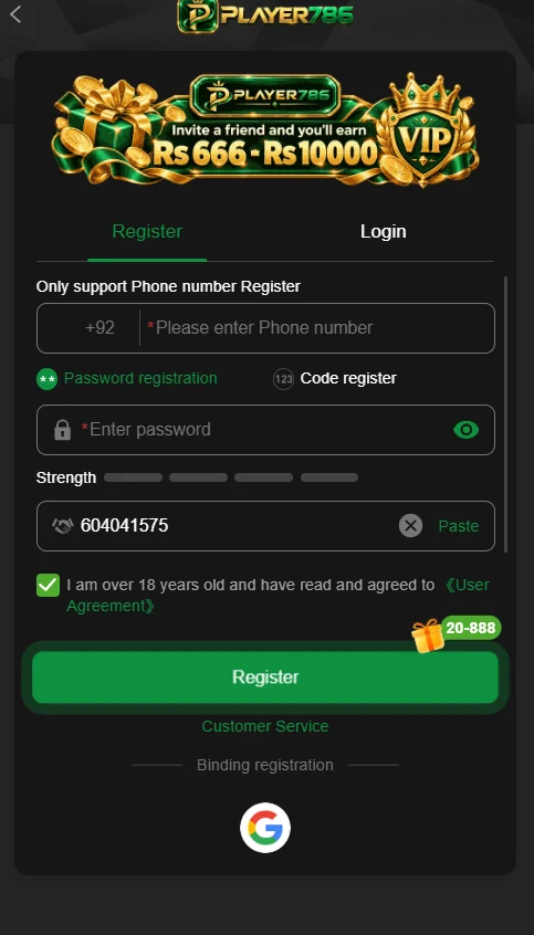 PLAYER786 Game