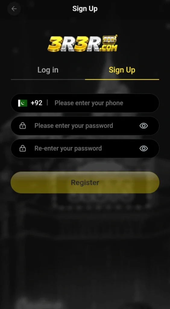 3R3R game sign up process